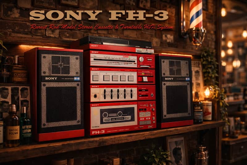 Sony FH-3 PS-Q7 RED 🔥RARE🔥 Vintage Stereo Cassette System image 1