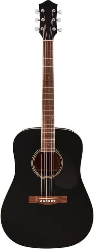 Dreadnought Acoustic Guitar, Beginner Guitar, Black/Natural image 1