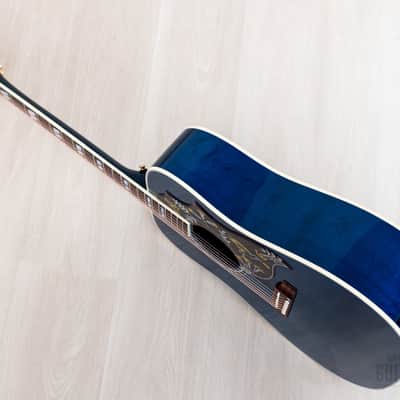2022 Gibson Custom Shop Hummingbird Acoustic Electric Guitar Viper Blue Quilted Maple, Near-Mint w/ Case image 14