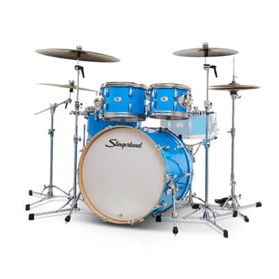 Slingerland Studio King 4pc Drum Set 22/10/12/16 Lunar Blue image 2