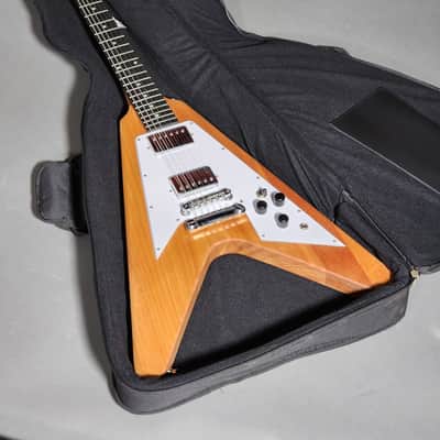 Vintage Strings Flying V - Soild Mahogany 2020's - Natural Matt image 15