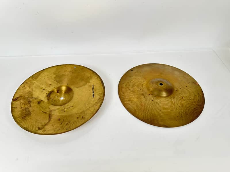 Zildjian 13” / 33cm Hi-Hats Cymbal Pair Vintage image 1