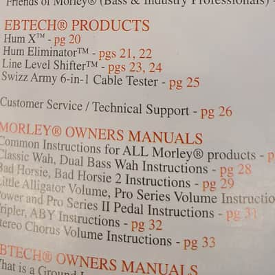 Vintage Morley / Ebtech Pedal Effects Promotional Brochure image 8