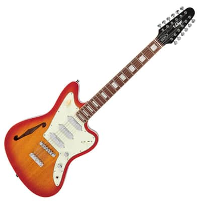 Vintage REVO Series 'Surfmaster Thinline' 12-String RevoGlo image 2