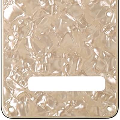 Genuine Fender Strat/Stratocaster Backplate - WHITE PEARL MOTO, 099-1323-000