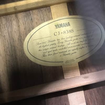 Yamaha CJ-838S vintage jumbo acoustic guitar made in Taiwan 1979-1981 in excellent condition with road runner hard case image 7