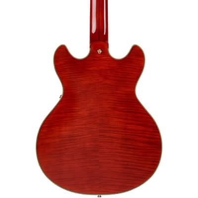 D'Angelico Excel Mini DC Semi-Hollow Electric Guitar Regular Viola image 2