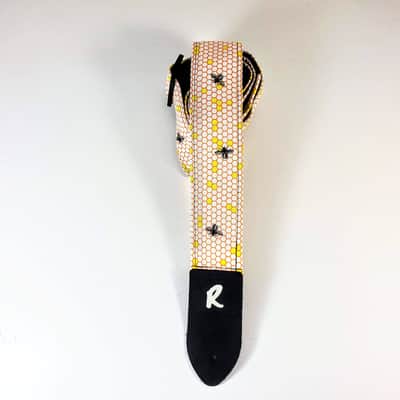 Honey Bee Guitar Strap - Bee Honey Comb Guitar Strap - Bee Guitar Strap -Double Padded for Comfort image 4
