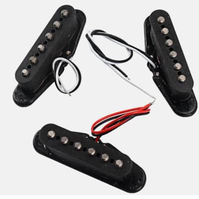 set of hot alnico 5 single coil pickup set for Strats black color Hot Pickups image 3