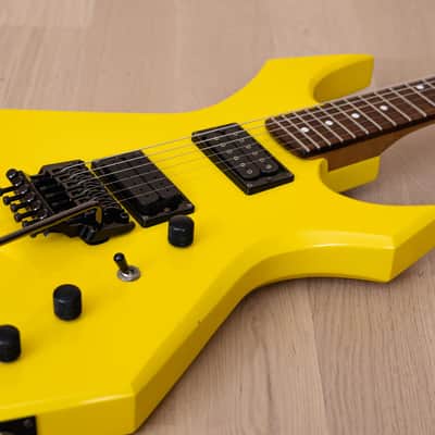 1980s BC Rich Warlock Vintage Electric Guitar Yellow, USA-Made w/ Dimarzio Super Distortions image 6