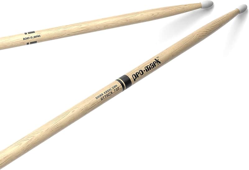 Promark PW727N Japanese White Oak 727 Nylon Tip Drum Sticks image 1