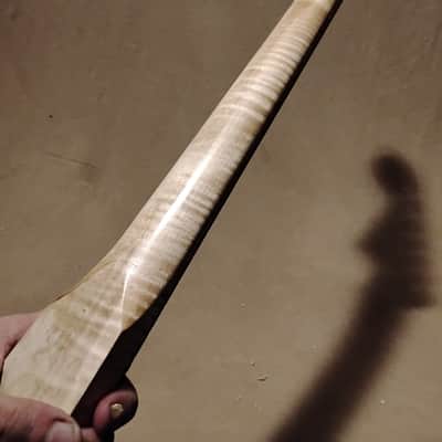 BEAUTIFUL BRAZILIAN MORADO FLAME MAPLE STRAT NECK FITS FENDER WARMOTH image 10