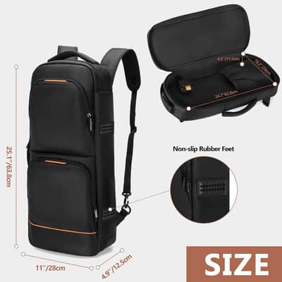 Padded Alto Sax Backpack, Alto Sax Case Bag with Hidden Padded Shoulder Straps, Alto Saxophone Bag with Pockets for Mouthpiece, Sheet Music, Alto Saxophone Case Sax Gig Backpack image 2
