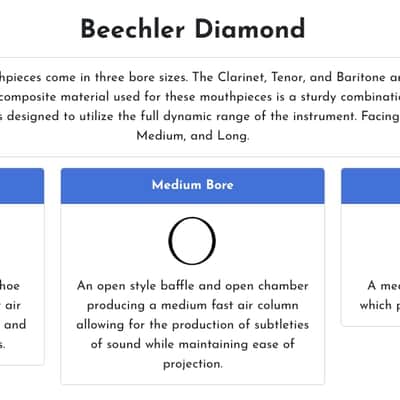 Beechler Beechler B11-7 White Diamond Medium Bore Alto M7s 2023 - Black & White image 2