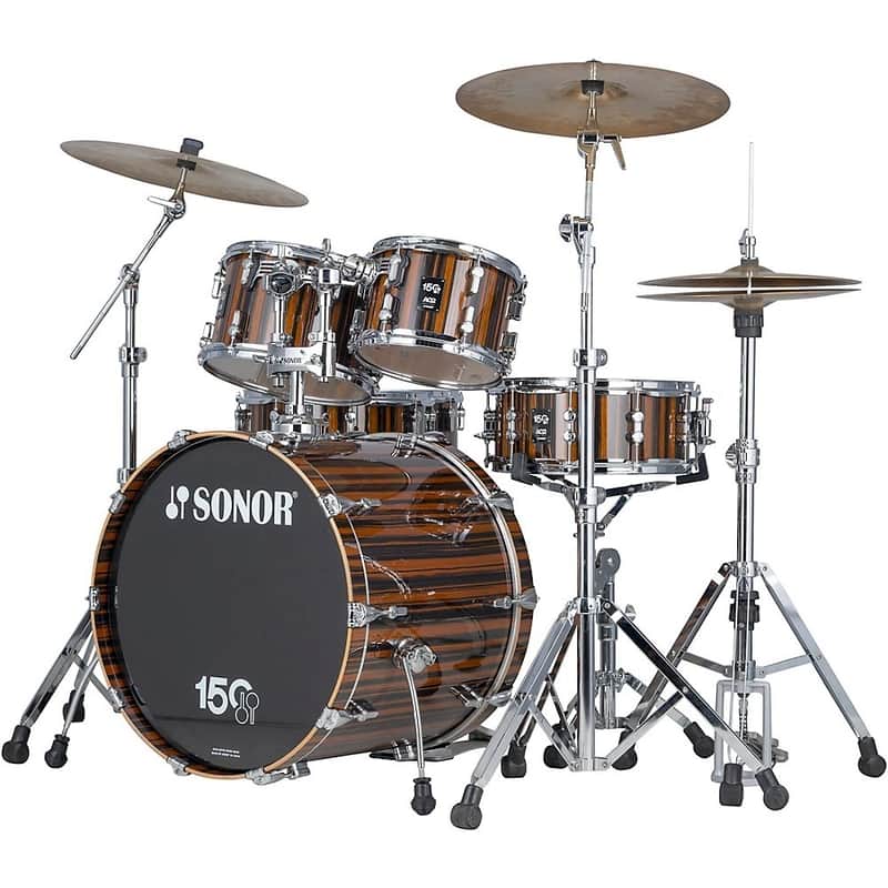 Immagine SONOR AQ2 150th Anniversary Limited Edition 6-Piece Shell Set – Ebony High Gloss – Brand New - 1