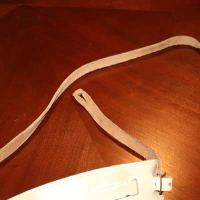 Bobby Lee  Leather Guitar Strap  Circa 1958-1960 - White image 6