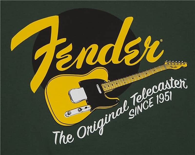 Fender Original Tele T-Shirt, Green, L 2016 image 2