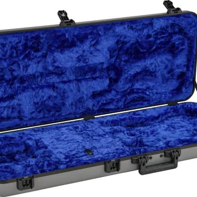 Fender Deluxe Molded Case Stratocaster / Telecaster Silver / Blue image 2