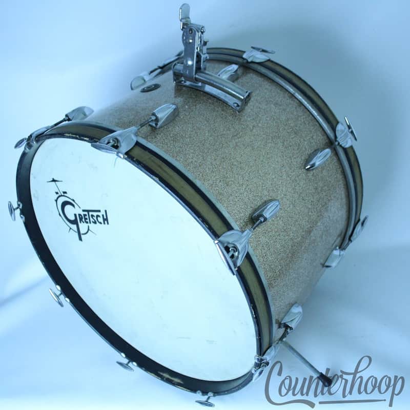 *Gretsch 22x14" Champagne Sparkle Bass Drum Round Badge Vintage 60s 6ply Jasper* image 1