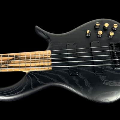 2026 F Bass BN5 5-String Bass Active EQ with Pale Moon Ebony Fretboard ~ Matte Black image 2