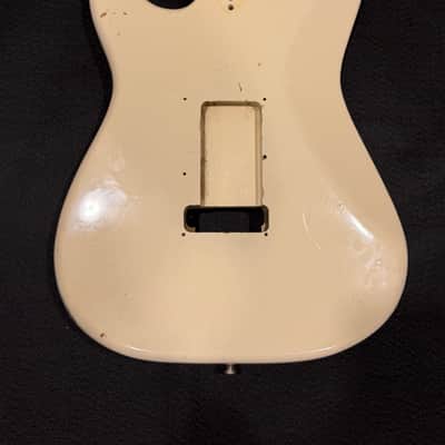 Vintage 1983 Squier Stratocaster Japan White - SQ Series 70s MIJ Body Routed for Kahler 2300 image 10