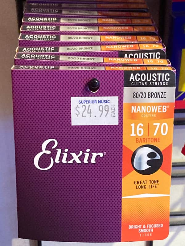 Elixir Acoustic Baritone 16-70 2023 - 80/20 bronze image 1