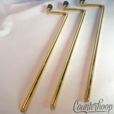 *DW 24K Karat Gold Plated Floor Tom Drum Legs 3x Set 22" for 14,16,18"Collectors image 3