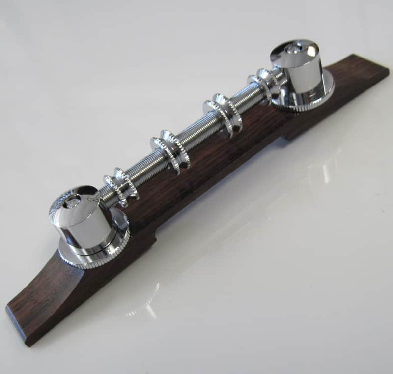Gretsch Chrome Space Control Bass Bridge with Rosewood Base 0080621249 image 1