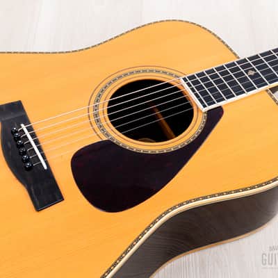 1977 Yamaha L-10 Vintage Dreadnought Acoustic Guitar, Spruce & Rosewood w/ Case & Hangtag, Japan image 7