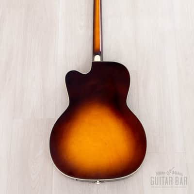 1961 Kay K5965 Pro Howlin' Wolf Vintage Hollowbody Bass Guitar Sunburst, 100% Original w/ Case, K162 image 3