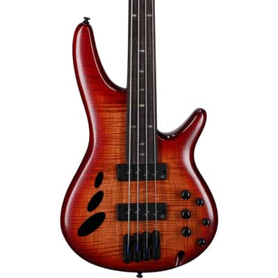 Ibanez SRD900F Bass Workshop Fretless Electric Bass, Brown image 7