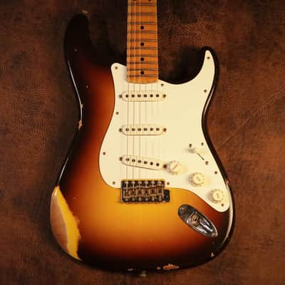 Fender Custom Shop Fat 50's Stratocaster Relic in Wide-fade 2-tone Chocolate Sunburst image 2
