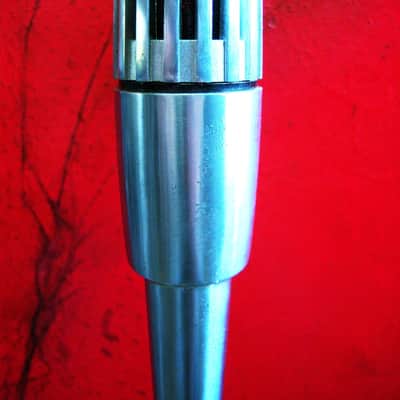 Vintage 1960's Lafayette 99-45460 dynamic Satin Chrome microphone w desk stand Lafayette Olson Midland # 1 image 10