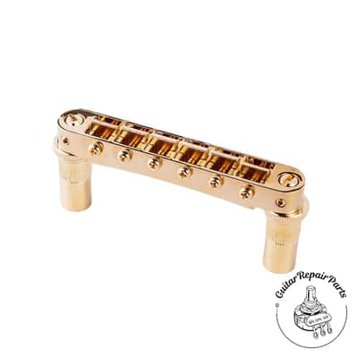 TonePros T3BT-G Locking Nashville Tune-O-Matic Bridge, Metric Posts - Gold image 1