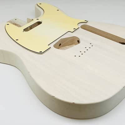 4lbs 5oz BloomDoom Nitro Lacquer Aged Relic White Blonde T-Style Vintage Guitar Body image 6