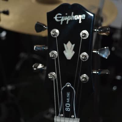 Epiphone SG Muse Guitar in Radio Blue Metallic w/Black Dunlop Straplocks & HSC image 5