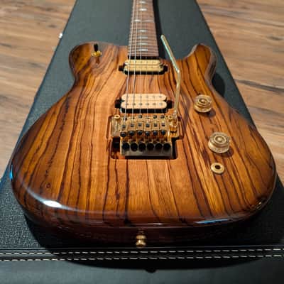 2018 JamAxe USA Custom Tele Floyd HH Electric Guitar 2018 Natural Figured W/OHSC Super Clean image 5