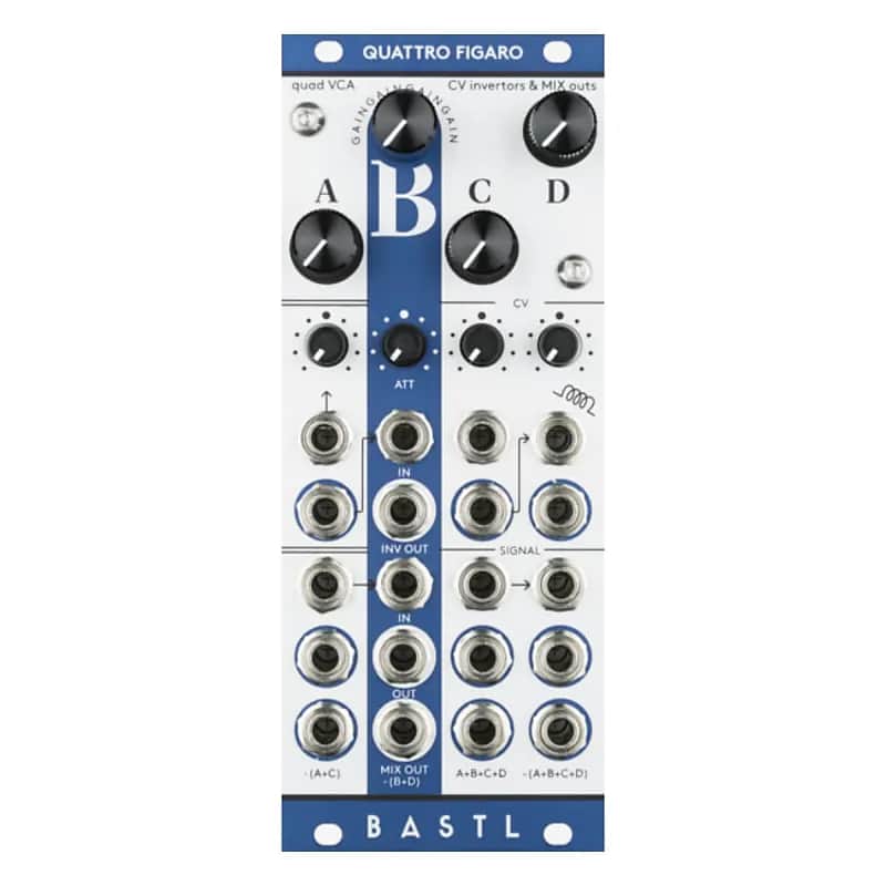 BASTL Instruments Quattro Figaro Quad VCA with CV Invertors and Mixed Outputs image 1
