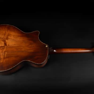 2022 Taylor Builder's Edition K24ce V-Class - Kona Burst | USA All Solid Grand Auditorium Acoustic Guitar Koa Beveled Armrest Cutaway ES-2 Pickup Paua Abalone Purfling | OHSC image 10