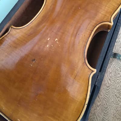 Rare Antique Robert Baillie Scottish Fiddle 1874 with GSB Case image 10