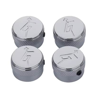 4 Gretsch With “G” Arrow Logo Control Knobs Metal Guitar Knobs, Silver image 1