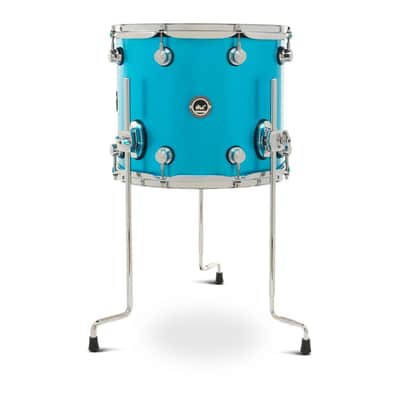 DW DWe Electronic/Acoustic Floor Tom 14x12 Laser Blue Metallic image 1