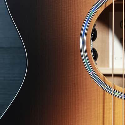 Martin OMC-10E Modern Burst Acoustic-Electric Guitar | Solid Sapele / Spruce Orchestra Model Cutaway image 17