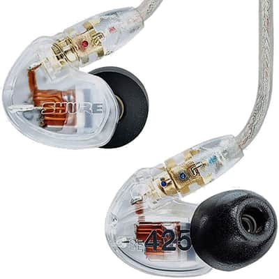 Shure SE425 Professional Sound Isolating In-Ear Monitors w/ Standard 64" Cable - Clear image 3