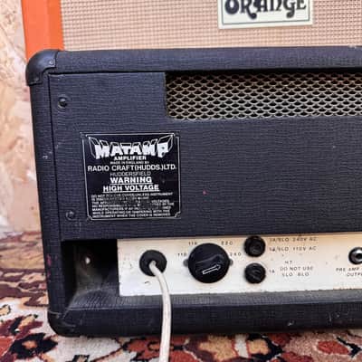 Vintage 1970s Matamp Orange Slave Unit SL100 EL34 Valve Amplifier Head image 9