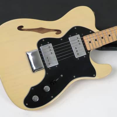 1978 Fender Telecaster Thinline - Original Transparent Blonde Finish- Large Neck Profile - Wide Range Pickups image 5