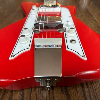 RARE! 1964 Airline “JB Hutto” Wood Body Jack White / Jetsons Guitar (Supro Valco) w/ OHSC image 5
