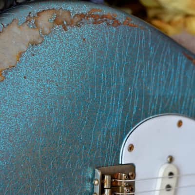 Fender Stratocaster Custom Blue  Sparkle Custom Nitro Relic image 11