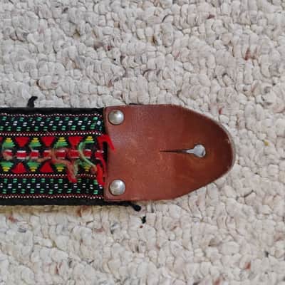 1960s Vintage Ace Style Guitar Strap Woven, Metal buckle, rivets. Collectible Hendrix 1960s image 3