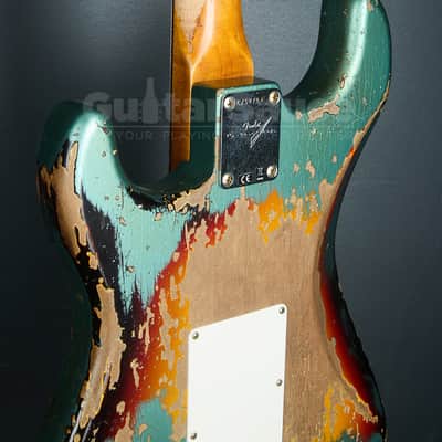 Fender Custom Shop 65 Stratocaster Super Heavy Relic Super Faded Aged  2025 - Sherwood Green Over 3 Tone Sunburst (COD 2141UG) image 17